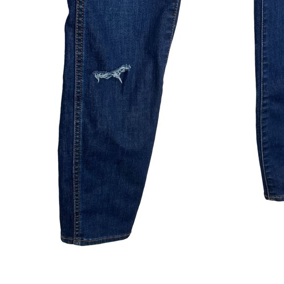 Madewell 10" High Rise Distressed Skinny Jeans Dark Wash Women’s 24 Denim - Picture 5 of 12